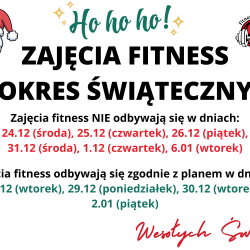 Zajęcia fitness w okresie świątecznym