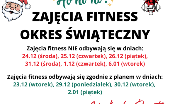 Zajęcia fitness w okresie świątecznym